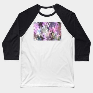 Violet shades icicles, abstract geometric jagged shapes Baseball T-Shirt